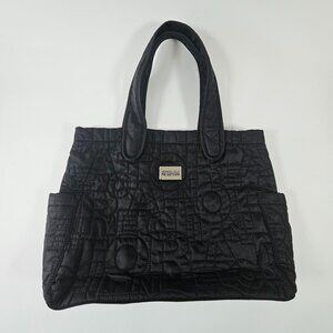 Kenneth Cole Reaction Black Quilted Nylon Tote Bag